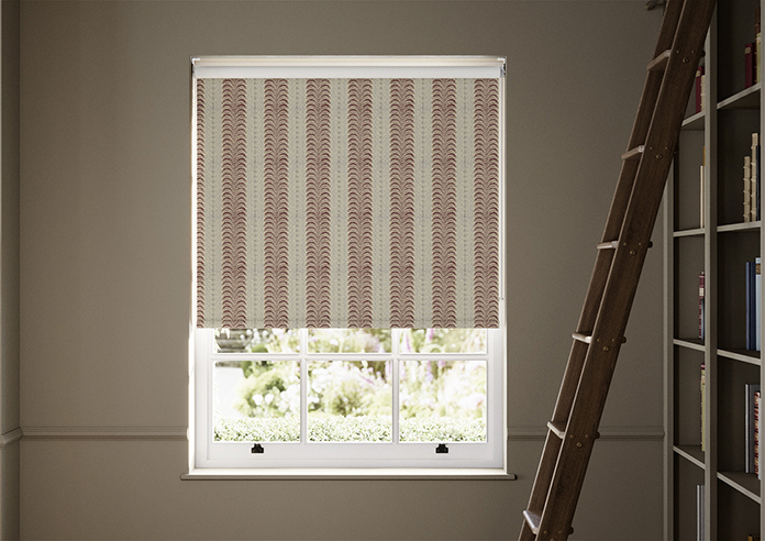 Land & Shore Fintra Stripe (Blackout), Red Blue - Roller Blind - Image 3